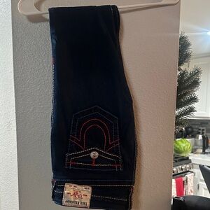True Religion Indigo Jeans with Red Accents